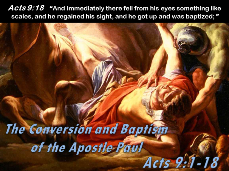 Conversion And Baptism Of Paul – Maranatha Bible Church